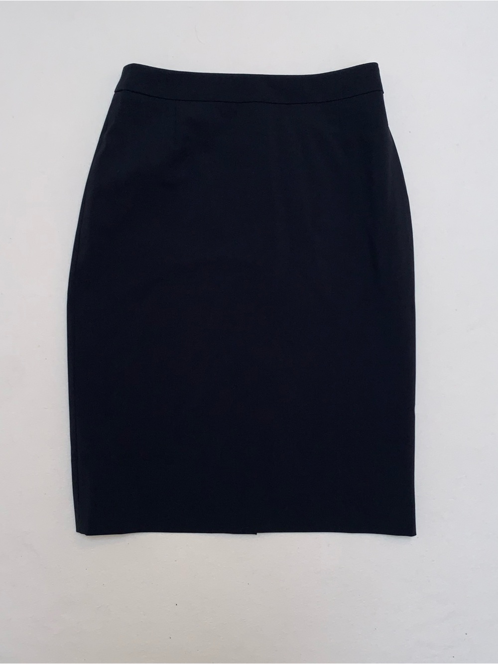 BOSS Vilea Tropical Stretch Wool Pencil Skirt Navy Blue Sz 2 Business Dressy